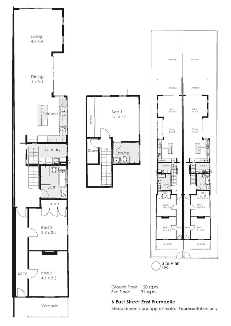 Floorplan of Homely house listing, 6 East Street, East Fremantle WA 6158