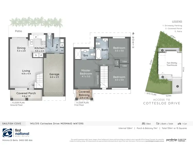 Floorplan of Homely unit listing, 145/215 Cottesloe Drive, Mermaid Waters QLD 4218