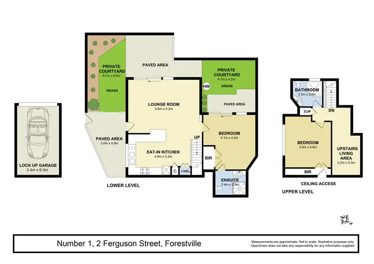 Floorplan of Homely townhouse listing, 1/2 Ferguson Street, Forestville NSW 2087