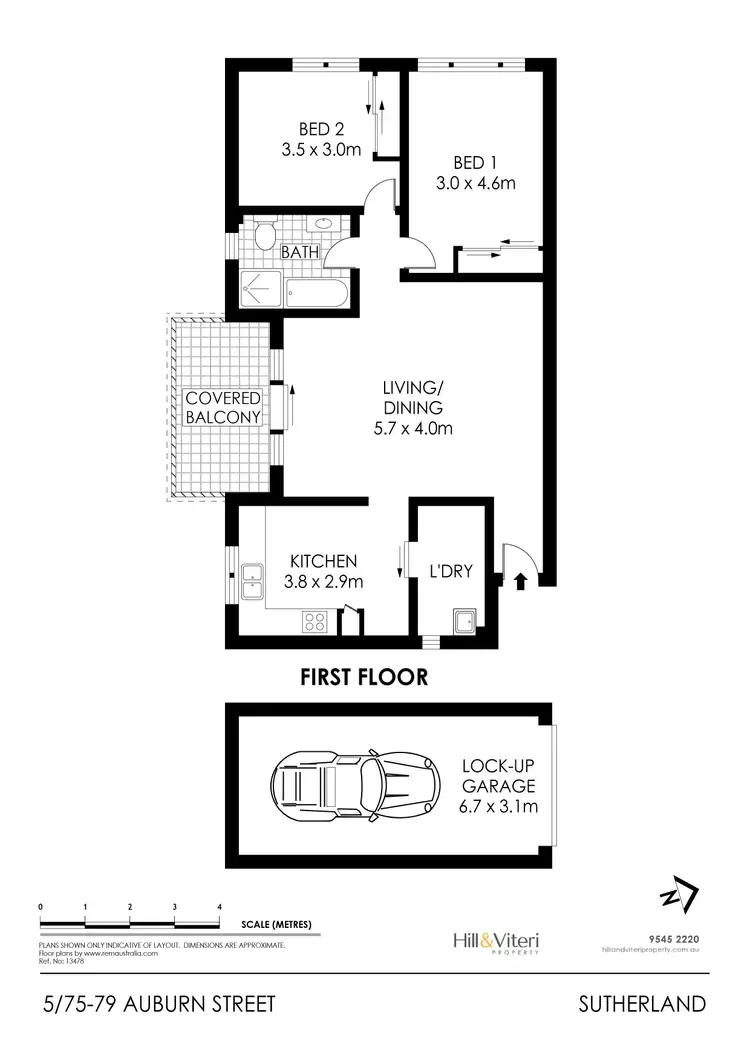Floorplan of Homely unit listing, 5/75-81 Auburn Street, Sutherland NSW 2232