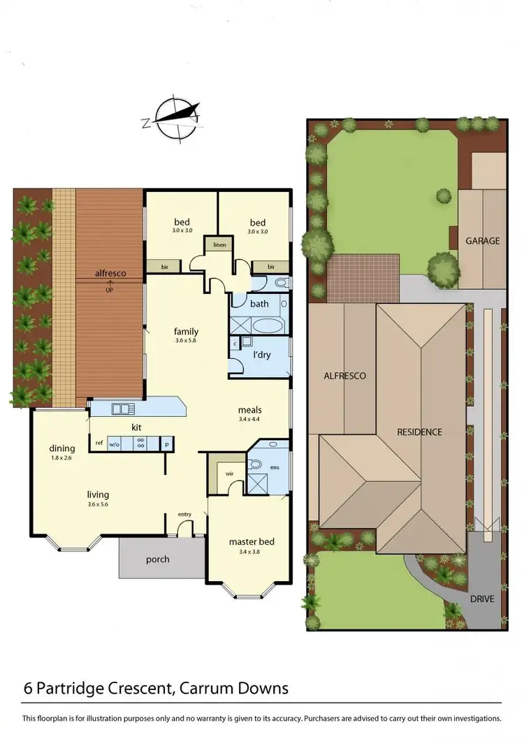 Floorplan of Homely house listing, 6 Partridge Cres, Carrum Downs VIC 3201