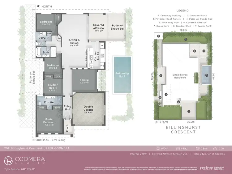 Floorplan of Homely house listing, 208 Billinghurst Cres, Upper Coomera QLD 4209