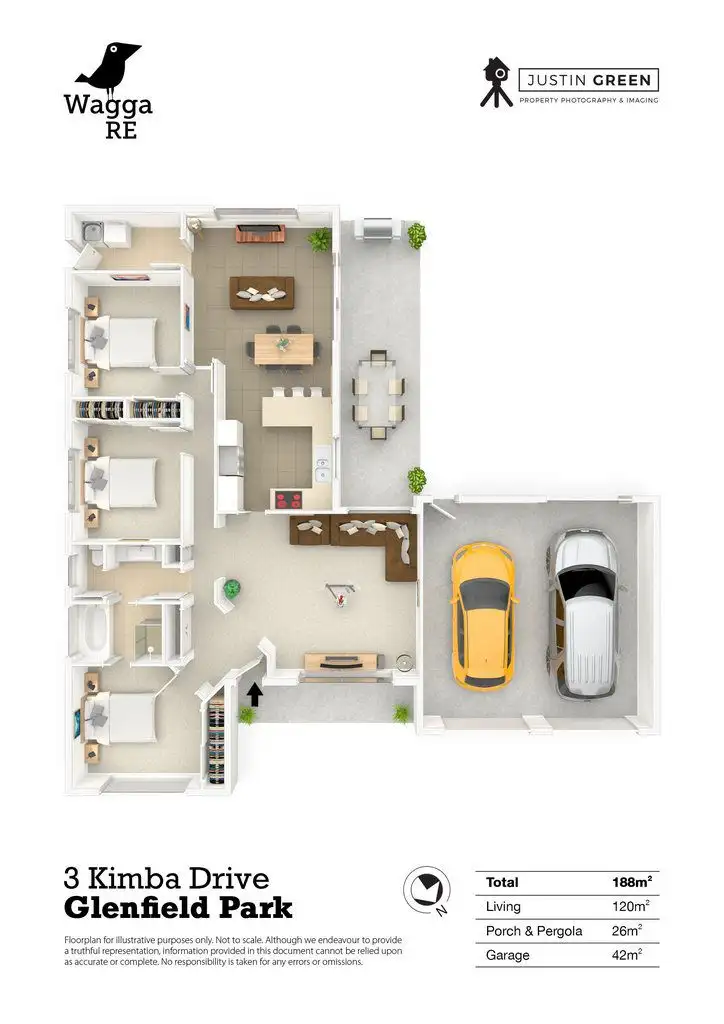Floorplan of Homely house listing, 3 Kimba Drive, Glenfield Park NSW 2650