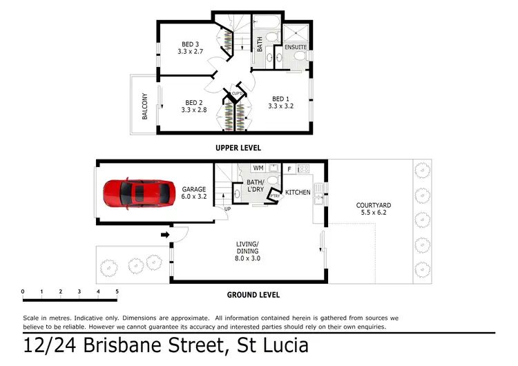 Floorplan of Homely townhouse listing, 12/24 Brisbane Street, St Lucia QLD 4067