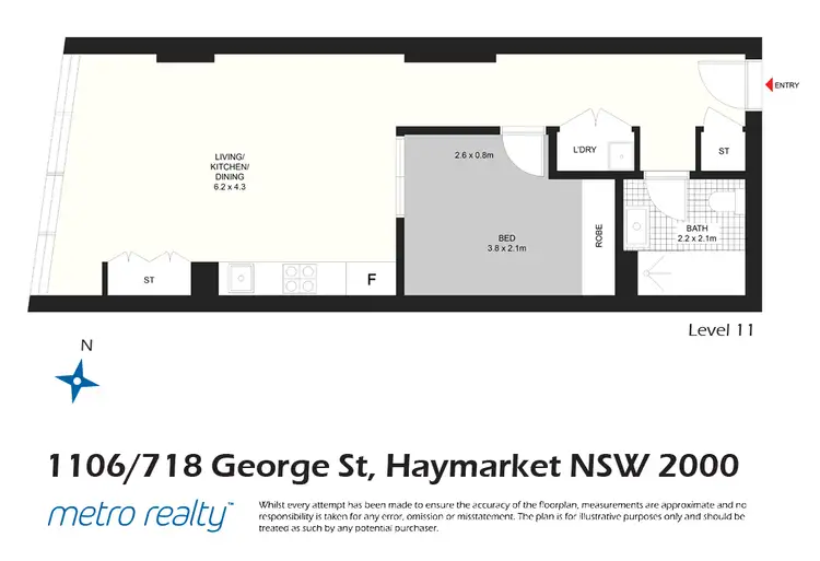 Floorplan of Homely apartment listing, 1106/718 George Street, Haymarket NSW 2000
