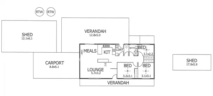 Floorplan of Homely rural property listing, 349 Anders Road, Murray Bridge SA 5253