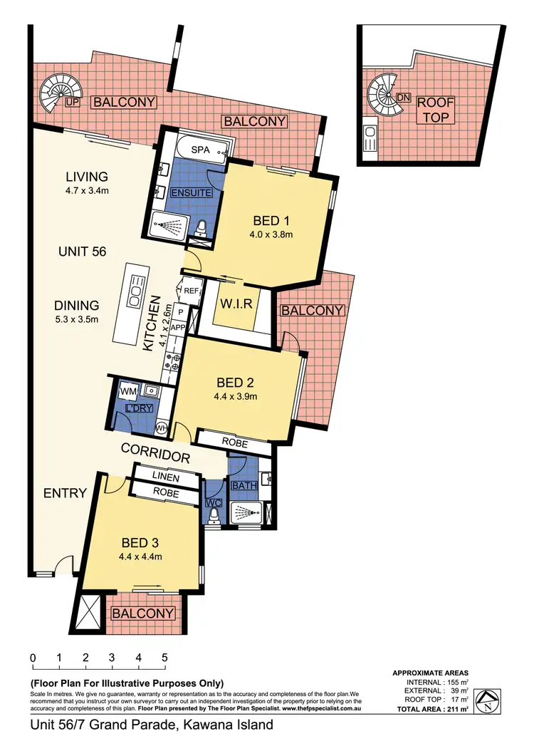 Floorplan of Homely unit listing, 56/7 Grand Parade, Kawana Island QLD 4575