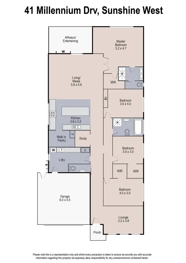 Floorplan of Homely house listing, 41 Millennium Drive, Sunshine West VIC 3020