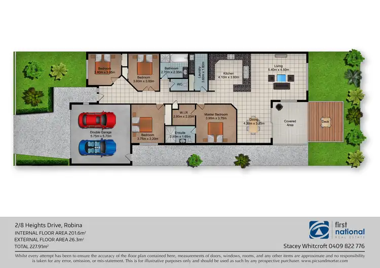 Floorplan of Homely semi-detached listing, 2/8 Heights Drive, Robina QLD 4226
