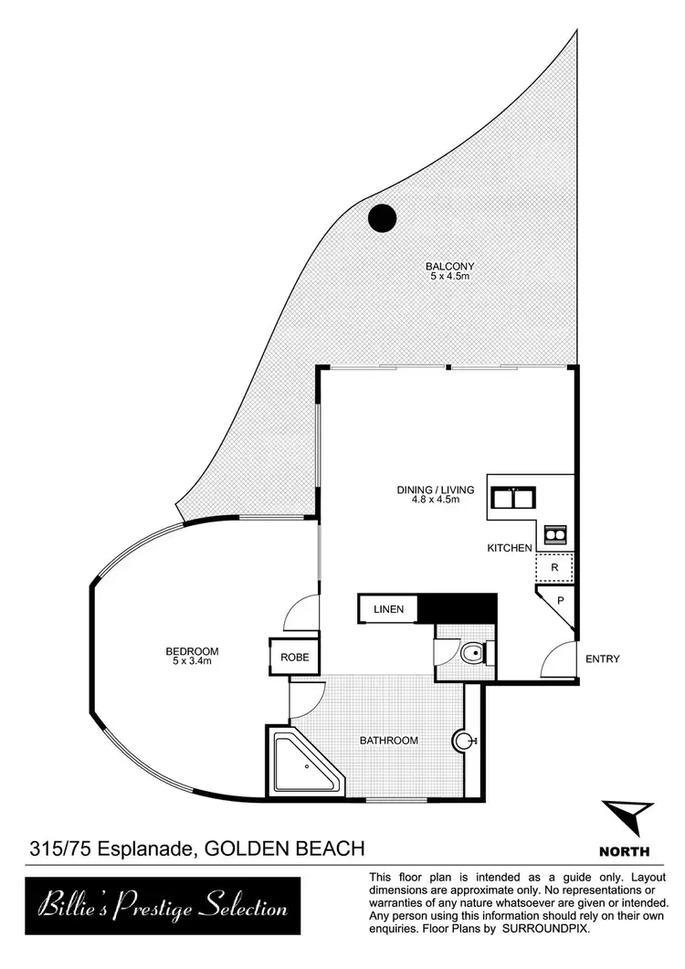 Floorplan of Homely unit listing, 315/75 Golden Beach Esplanade, Golden Beach QLD 4551