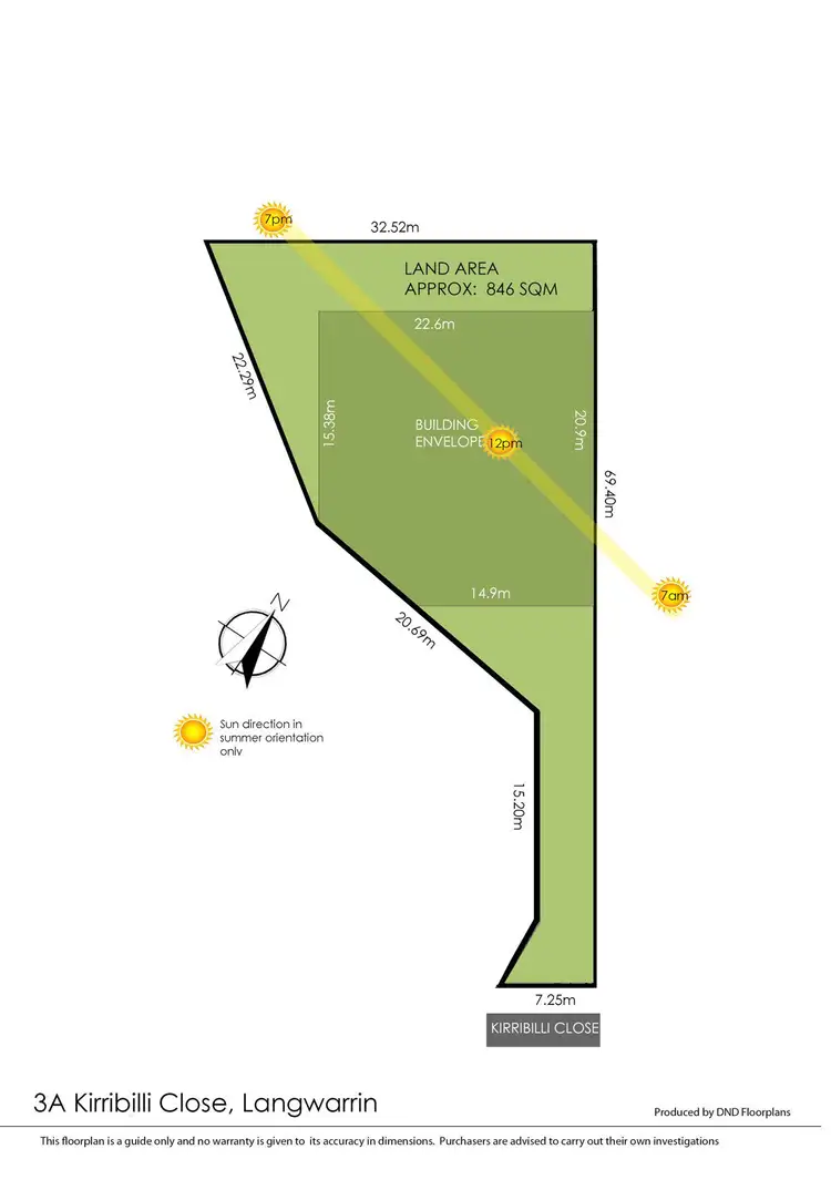 Floorplan of Homely land listing, 3a Kirribilli Close, Langwarrin VIC 3910