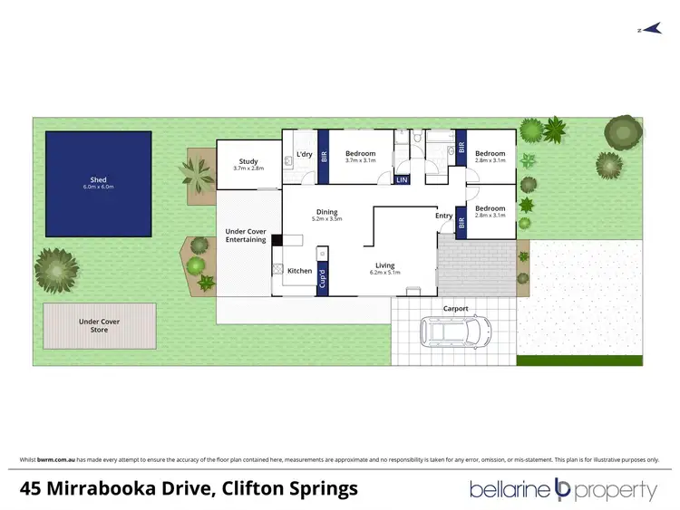 Floorplan of Homely house listing, 45 Mirrabooka Drive, Clifton Springs VIC 3222