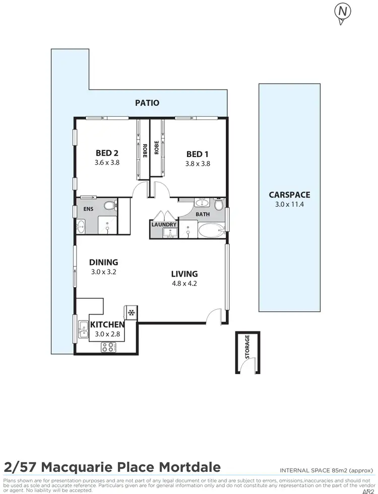 Floorplan of Homely apartment listing, 2/55-57 Macquarie Place, Mortdale NSW 2223