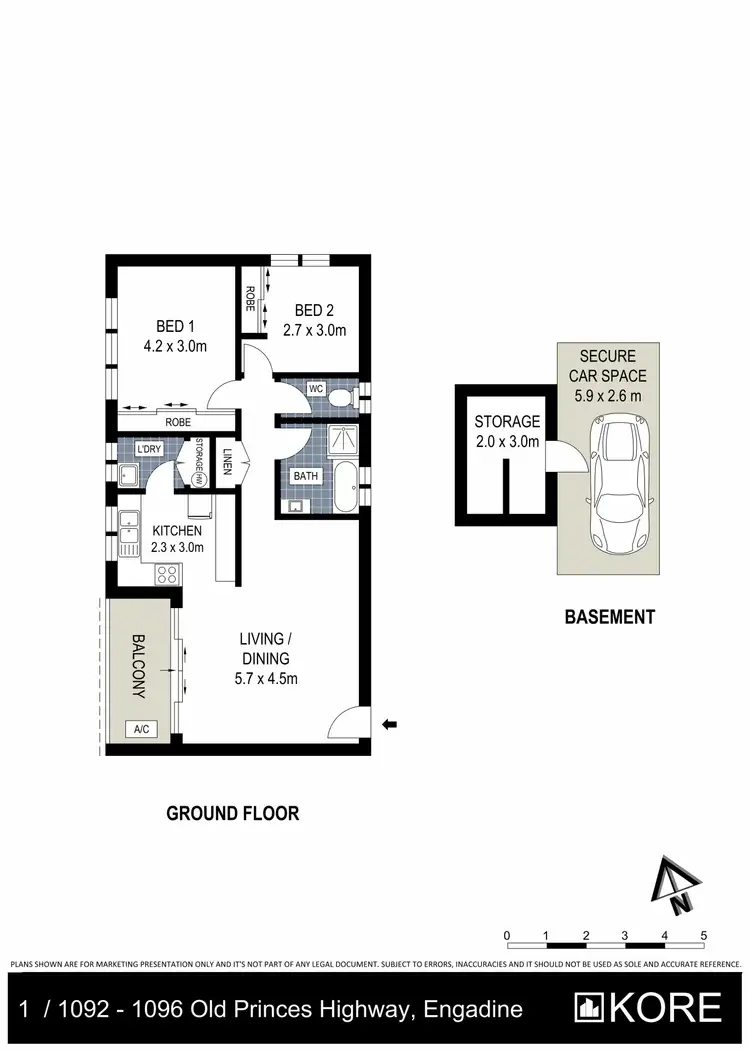Floorplan of Homely apartment listing, 1/1092 Old Princes Highway, Engadine NSW 2233