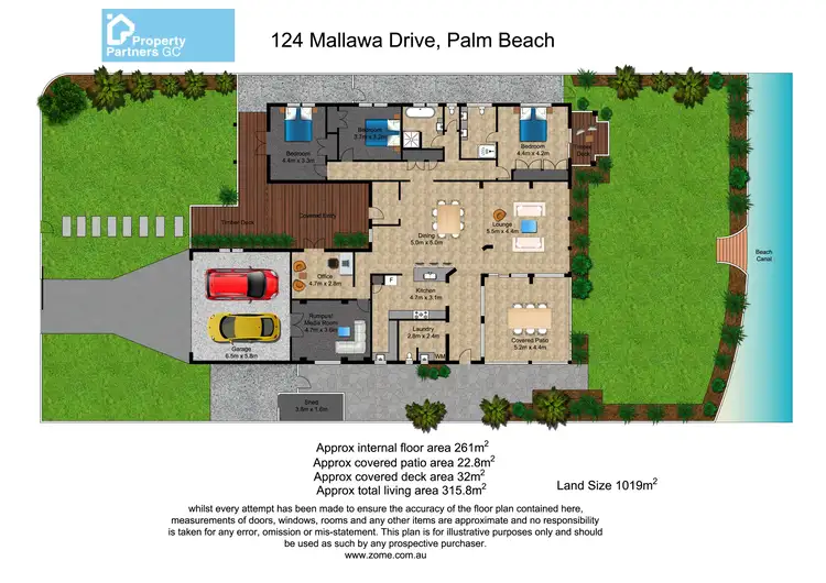 Floorplan of Homely house listing, 124 Mallawa Dr, Palm Beach QLD 4221