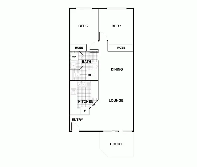 Floorplan of Homely townhouse listing, 65/22 Archibald Street, Lyneham ACT 2602