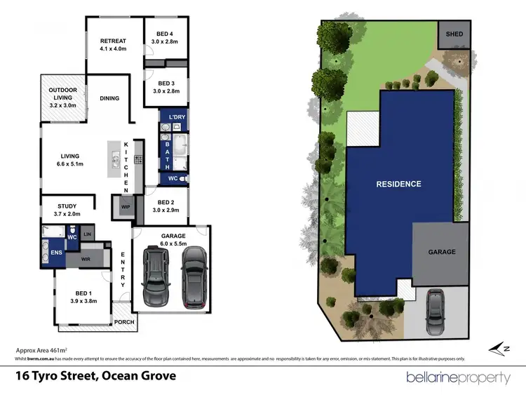 Floorplan of Homely house listing, 16 Tyro Street, Ocean Grove VIC 3226