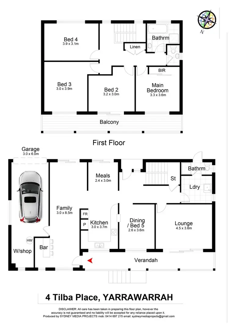 Floorplan of Homely house listing, 4 Tilba Place, Yarrawarrah NSW 2233