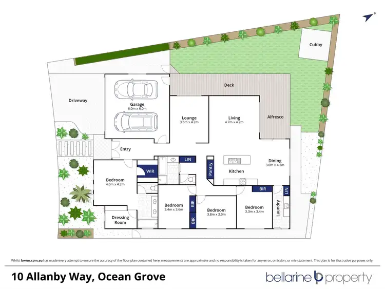 Floorplan of Homely house listing, 10 Allanby Way, Ocean Grove VIC 3226