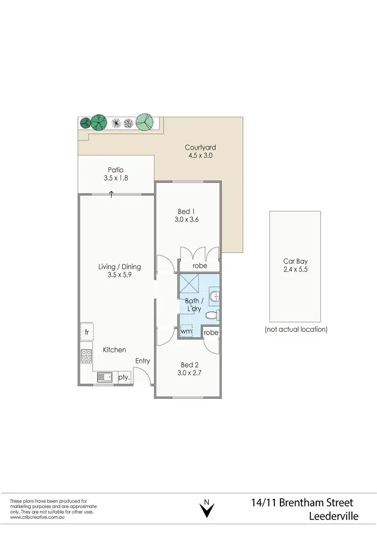 Floorplan of Homely apartment listing, 14/11 Brentham Street, Leederville WA 6007