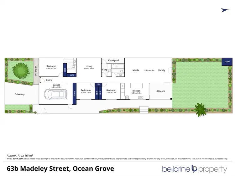 Floorplan of Homely townhouse listing, 63b Madeley Street, Ocean Grove VIC 3226