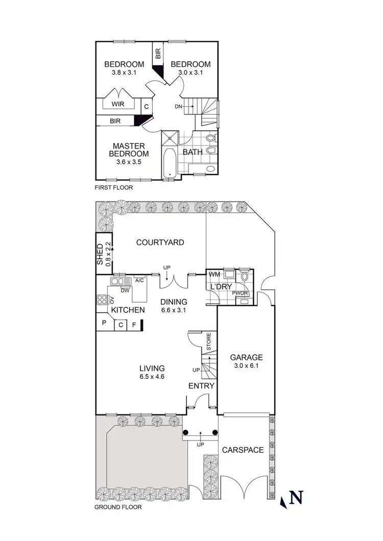 Floorplan of Homely townhouse listing, 2/2 Mantell Street, Moonee Ponds VIC 3039