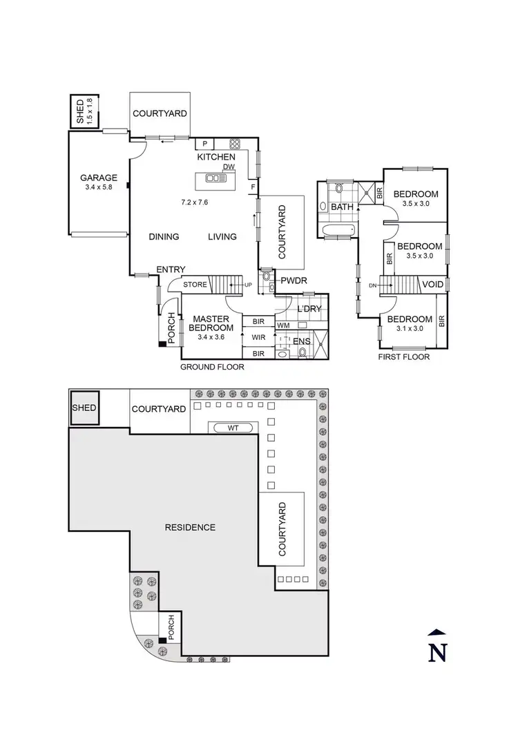 Floorplan of Homely townhouse listing, 3/70 King Street, Airport West VIC 3042