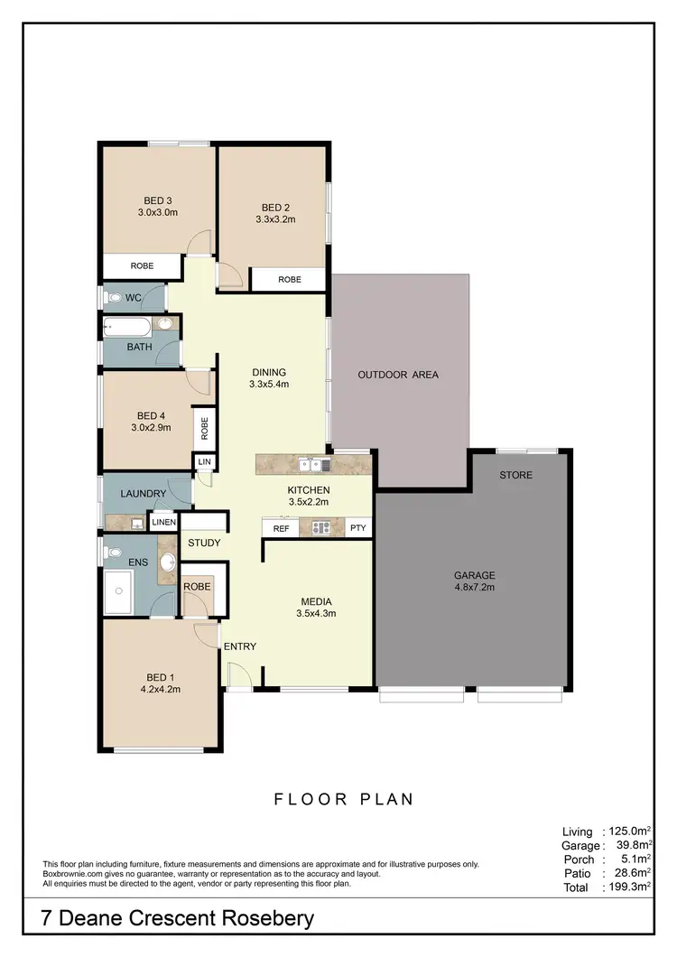 Floorplan of Homely house listing, 7 Deane Crescent, Rosebery NT 832