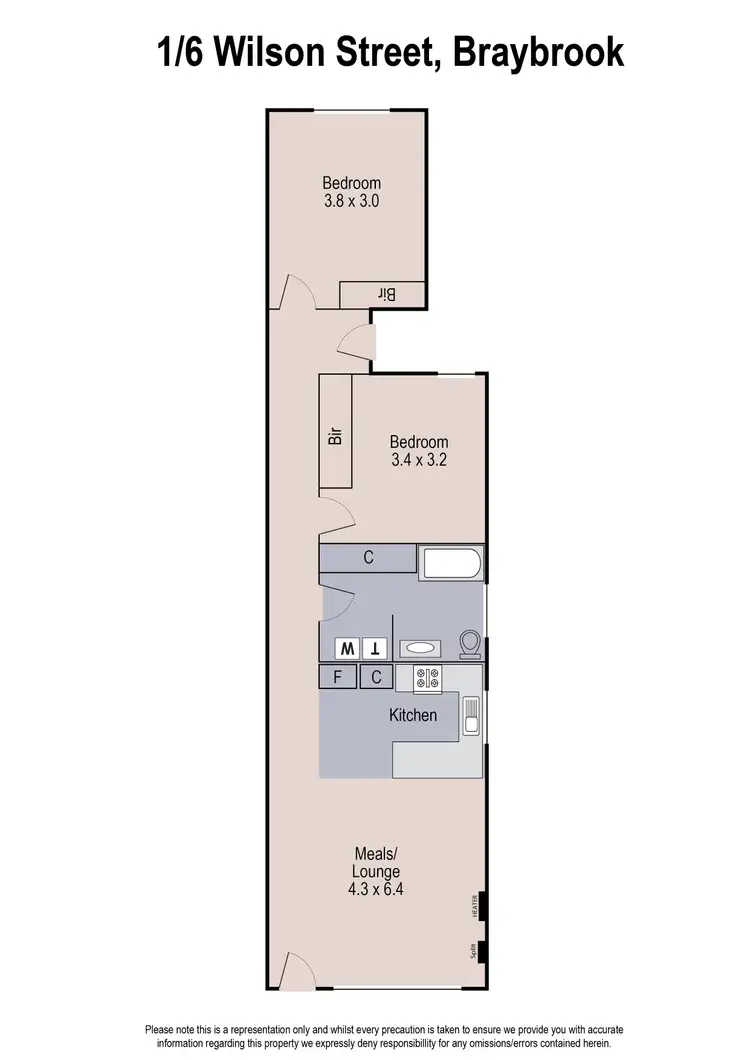 Floorplan of Homely house listing, 1/6 Wilson Street, Braybrook VIC 3019