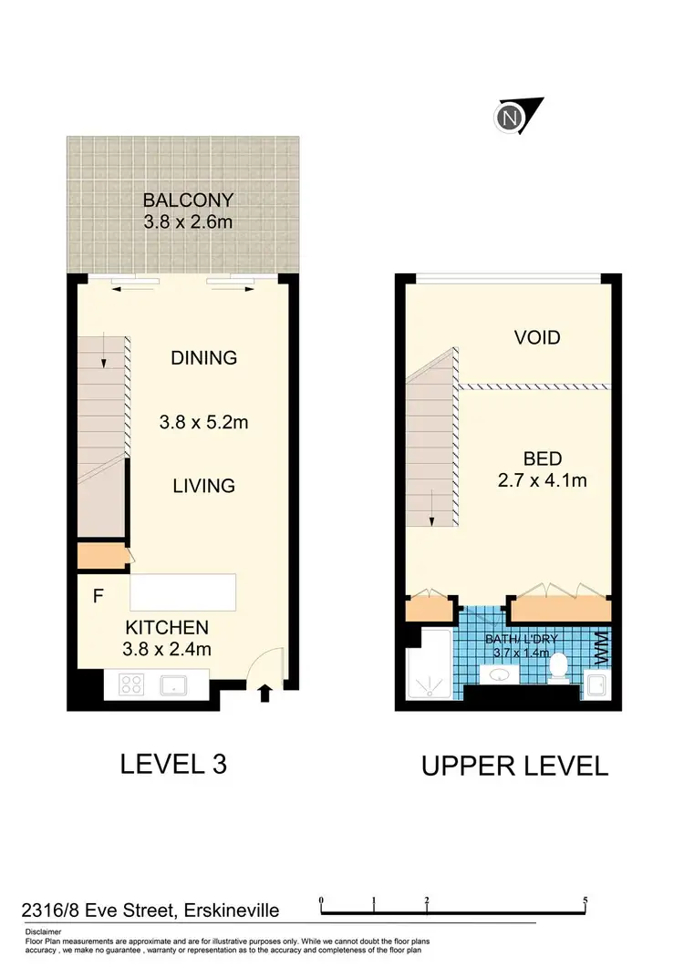 Floorplan of Homely apartment listing, 2316/8 Eve Street, Erskineville NSW 2043
