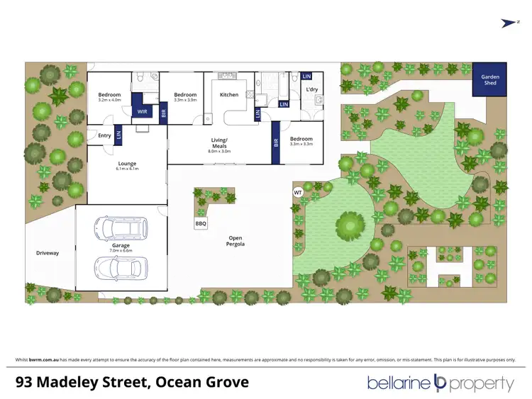 Floorplan of Homely house listing, 93 Madeley Street, Ocean Grove VIC 3226