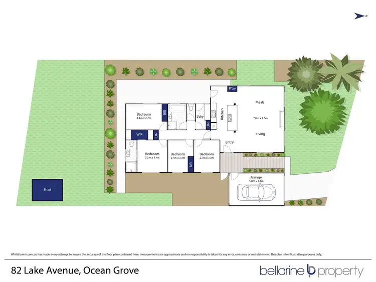 Floorplan of Homely house listing, 82 Lake Avenue, Ocean Grove VIC 3226