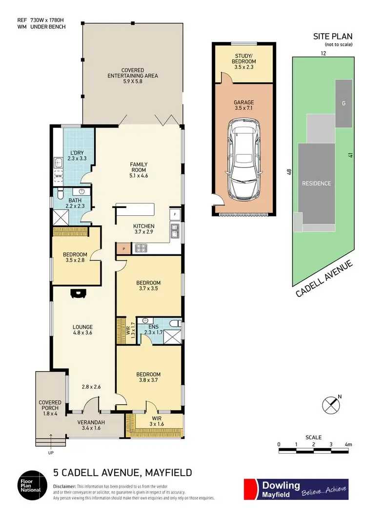 Floorplan of Homely house listing, 5 Cadell Avenue, Mayfield NSW 2304