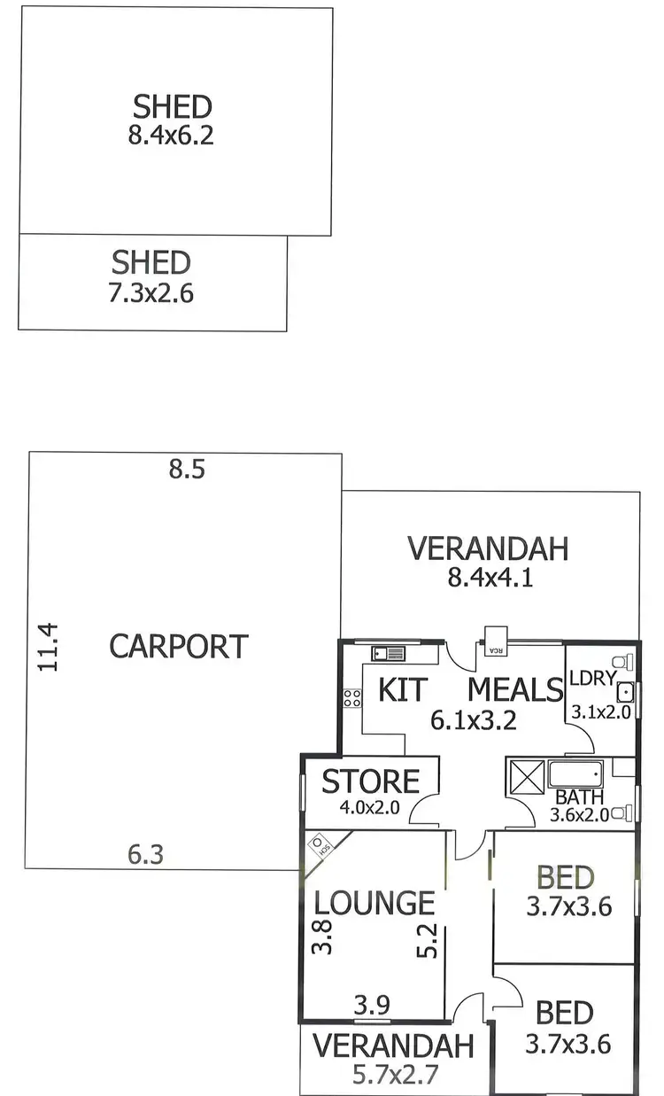 Floorplan of Homely house listing, 19 Rudolf Street, Mannum SA 5238