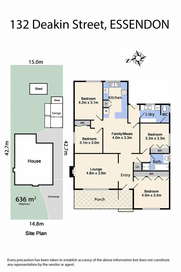Floorplan of Homely house listing, 132 Deakin Street, Essendon VIC 3040