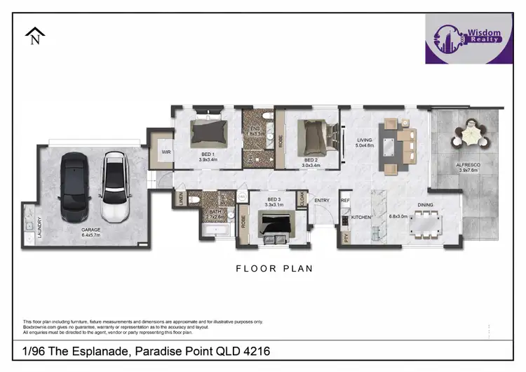 Floorplan of Homely apartment listing, 1/96 The Esplanade, Paradise Point QLD 4216
