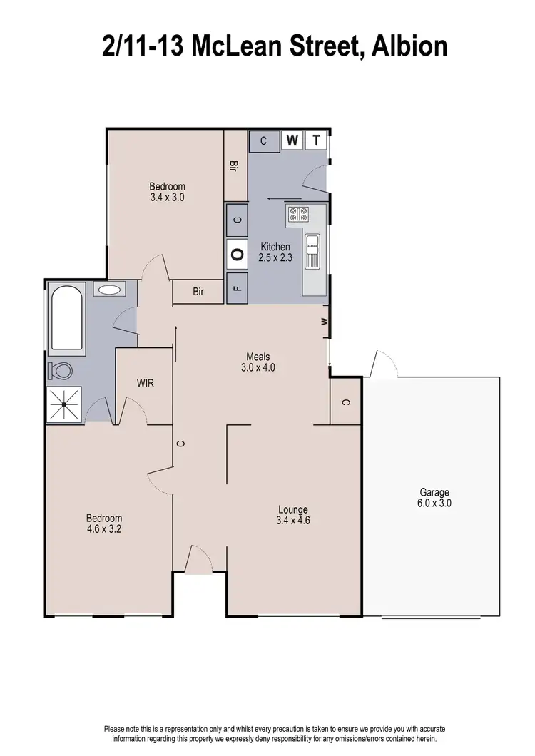 Floorplan of Homely unit listing, 2/11-13 McLean Street, Albion VIC 3020