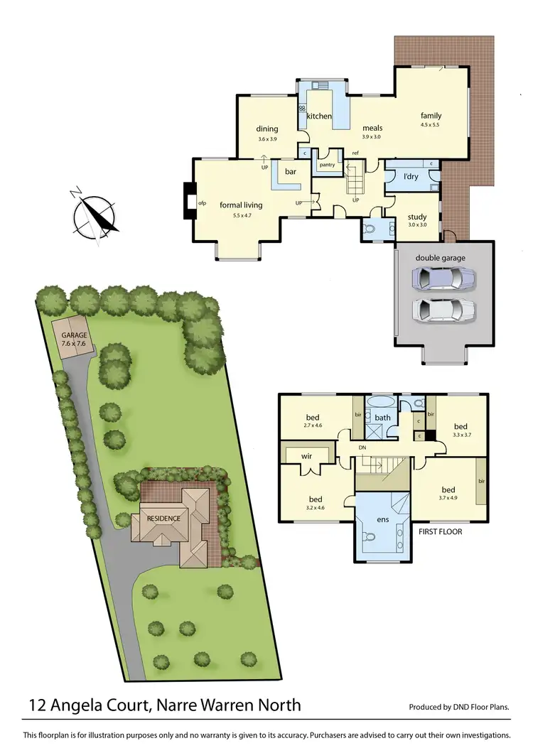 Floorplan of Homely house listing, 12 Angela Court, Narre Warren North VIC 3804