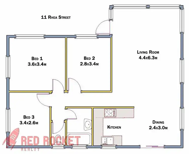 Floorplan of Homely house listing, 11 Rhea Avenue, Logan Central QLD 4114