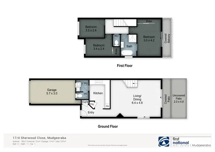 Floorplan of Homely townhouse listing, 17/4 Sherwood Close, Mudgeeraba QLD 4213
