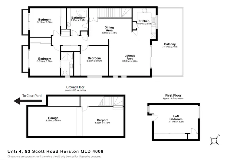 Floorplan of Homely townhouse listing, 4/93 Scott Road, Herston QLD 4006