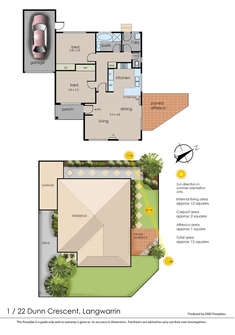 Floorplan of Homely house listing, 1/22 Dunn Crescent, Langwarrin VIC 3910