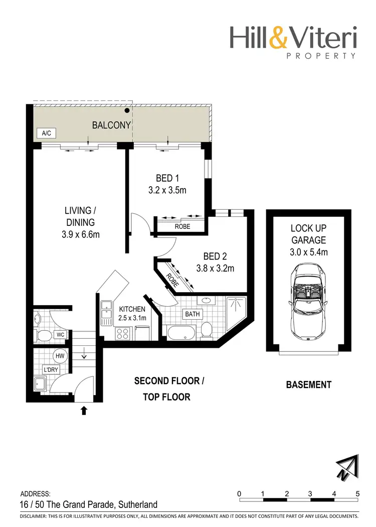 Floorplan of Homely apartment listing, 16/50-54 The Grand Parade, Sutherland NSW 2232