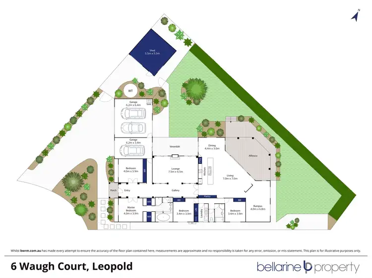 Floorplan of Homely house listing, 6 Waugh Court, Leopold VIC 3224