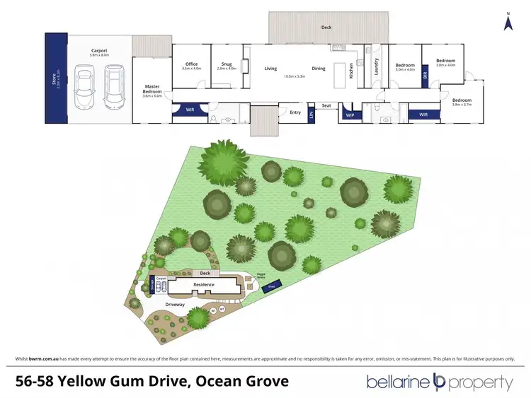 Floorplan of Homely house listing, 56-58 Yellow Gum Drive, Ocean Grove VIC 3226