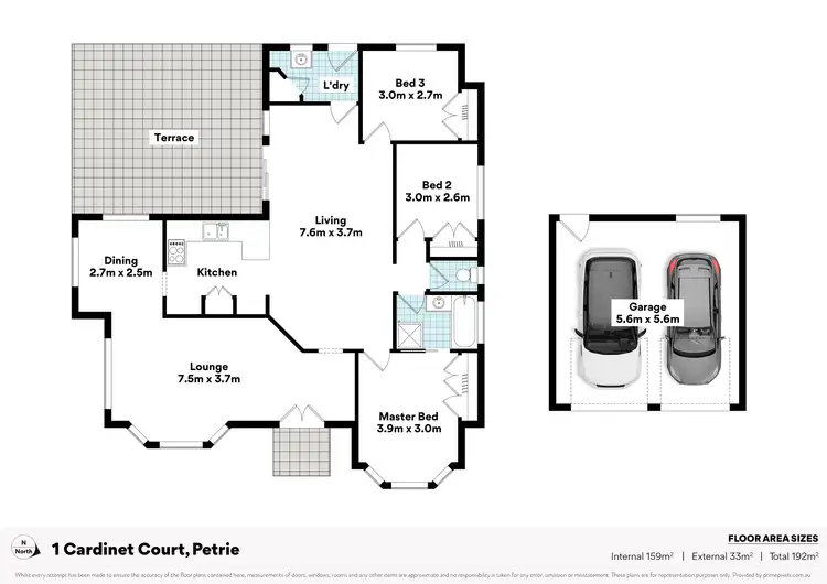 Floorplan of Homely house listing, 1 Cardinet Court, Petrie QLD 4502