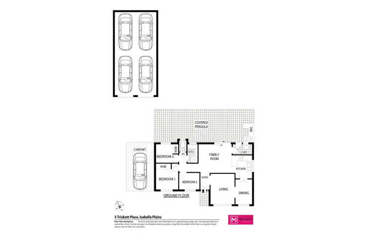 Floorplan of Homely house listing, 5 Trickett Place, Isabella Plains ACT 2905