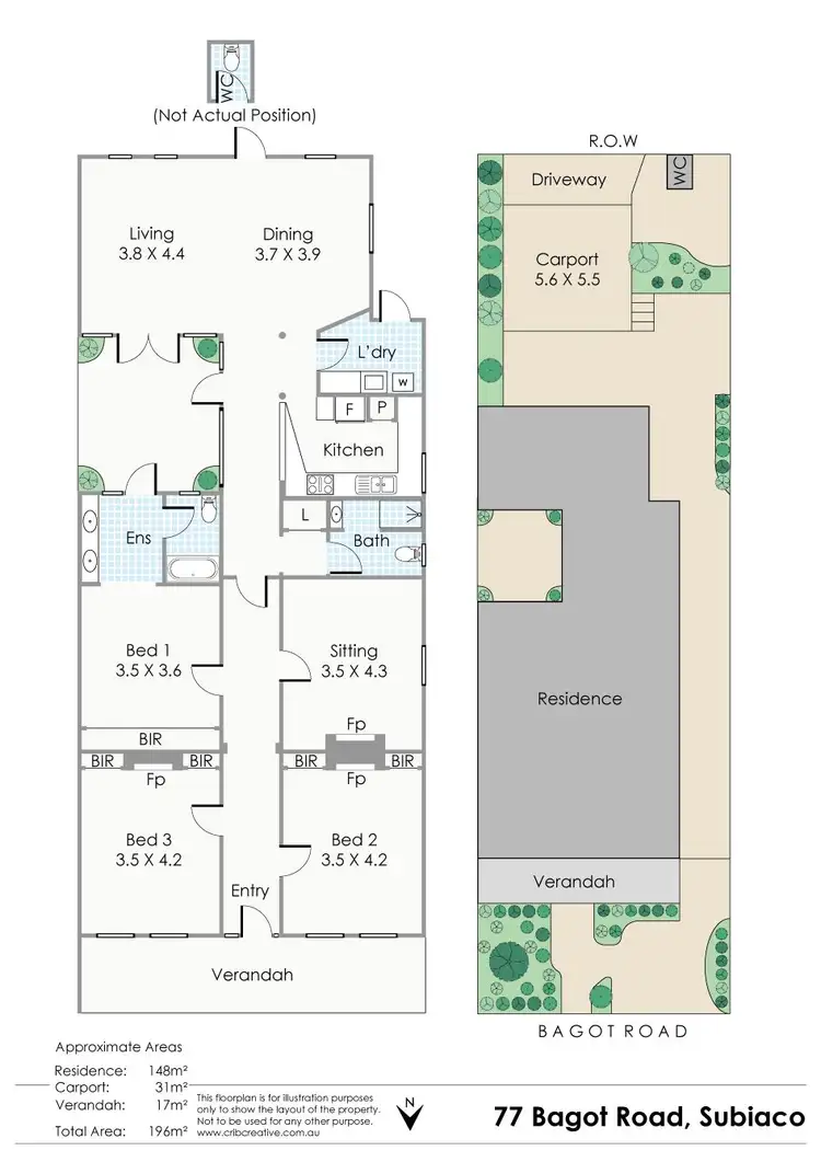 Floorplan of Homely house listing, 77 Bagot Road, Subiaco WA 6008