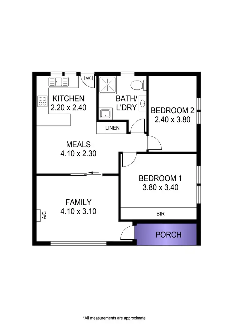Floorplan of Homely unit listing, 1/295 Main South Road, Morphett Vale SA 5162