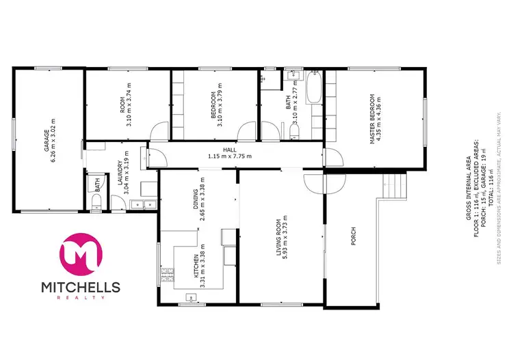 Floorplan of Homely house listing, 349 Torquay Terrace, Torquay QLD 4655